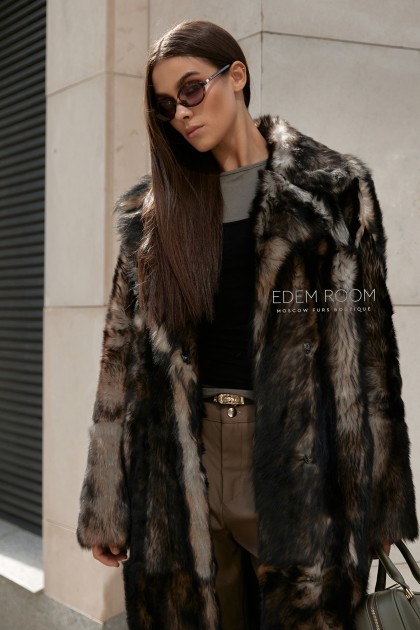 двухсторонняя шуба -дублёнка из испанской тосканы