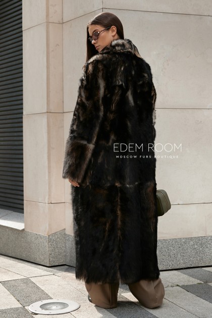 двухсторонняя шуба -дублёнка из испанской тосканы
