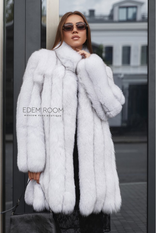 винтажная шуба из песца