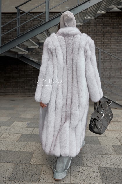 винтажная шуба из песца