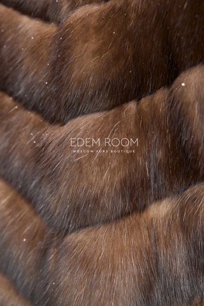 короткая шуба из соболя