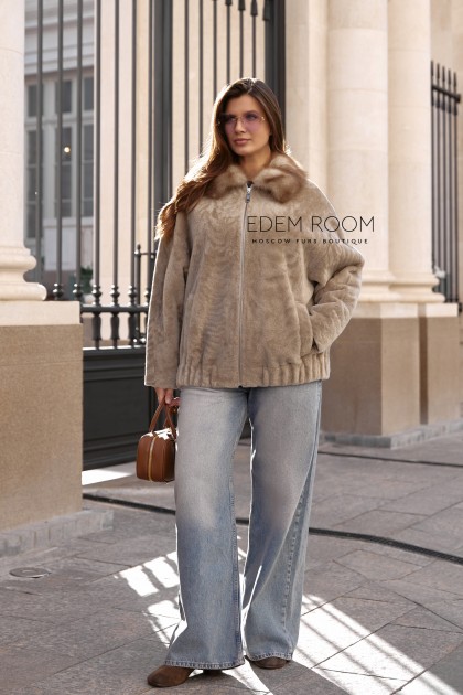 женская куртка - дублёнка из меха - cortos