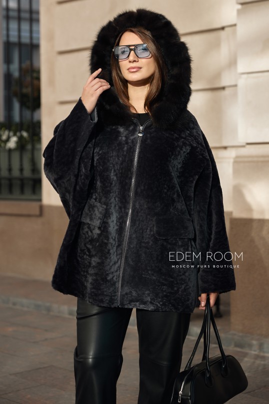 Женская куртка - дублёнка для больших размеров