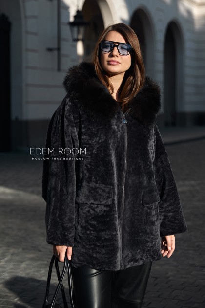 Женская куртка - дублёнка для больших размеров