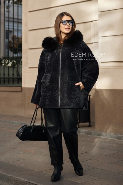 Женская куртка - дублёнка для больших размеров