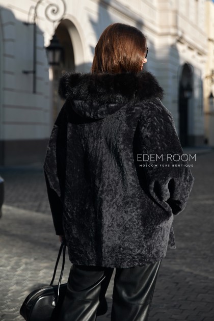 Женская куртка - дублёнка для больших размеров