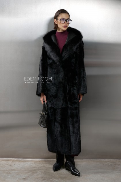 шуба - дублёнка из испанской тосканы