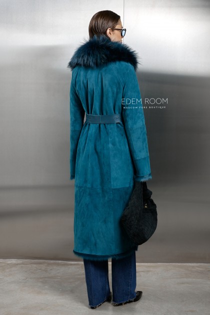 женская дублёнка на мехе тосканы Lechel