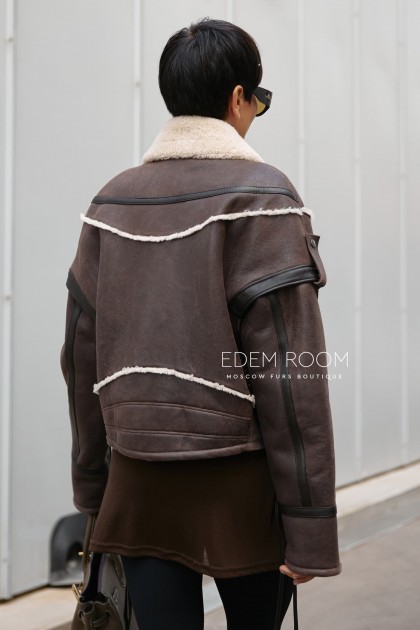 куртка - жилетка из меха кёрли