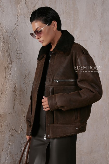 куртка - дублёнка на молнии