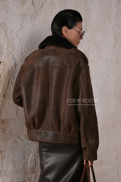 куртка - дублёнка на молнии