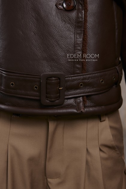 короткая дублёнка в стиле Yves Saint Laurent 