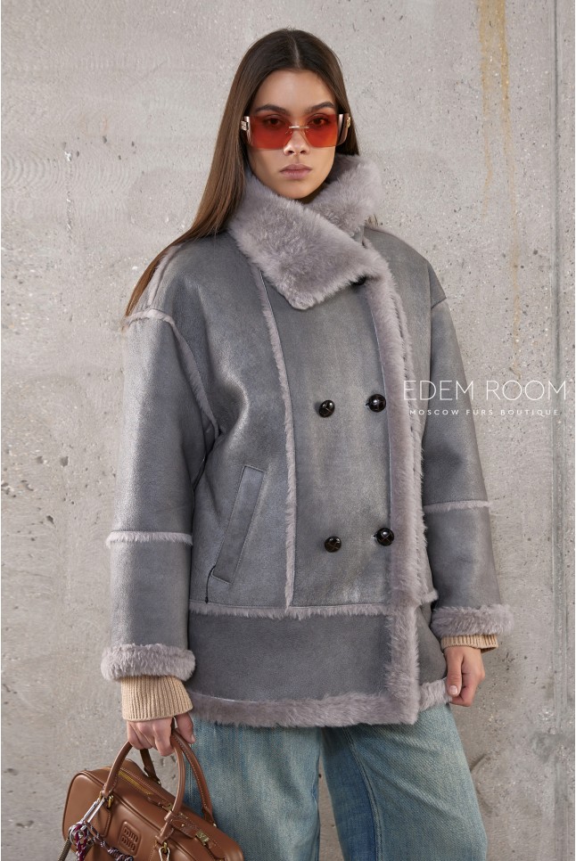 куртка - дублёнка на пуговицах