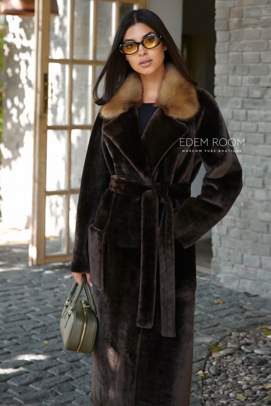 Меховое пальто -дублёнка из мериноса ( Испания) Меховое пальто -дублёнка из мериноса ( Испания)