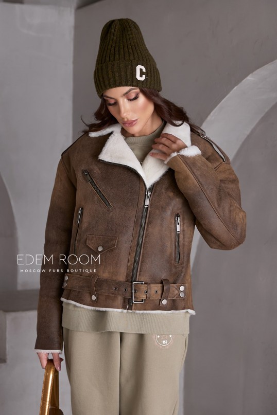 короткая косуха - дублёнка