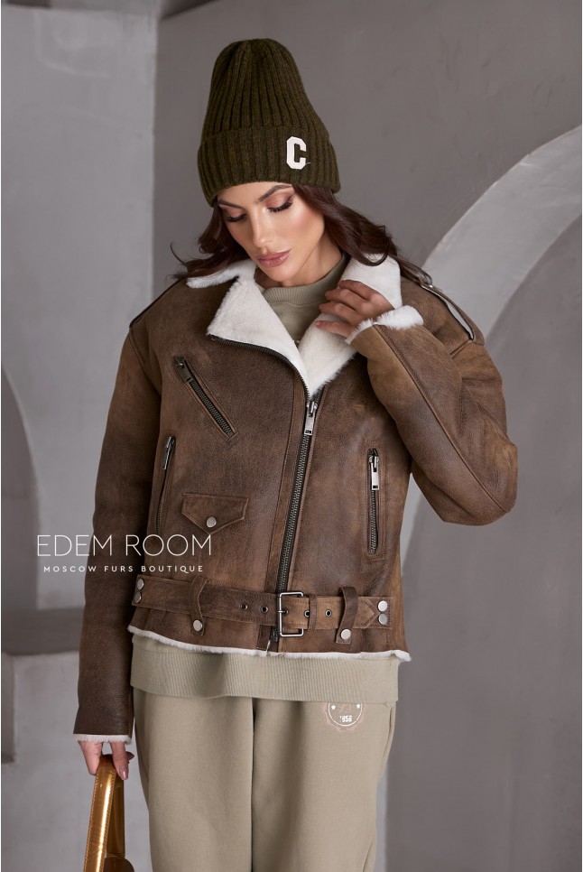 короткая косуха - дублёнка