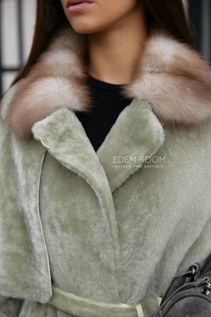 женская шуба - дублёнка из мерино