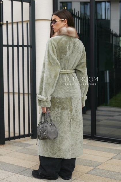 женская шуба - дублёнка из мерино