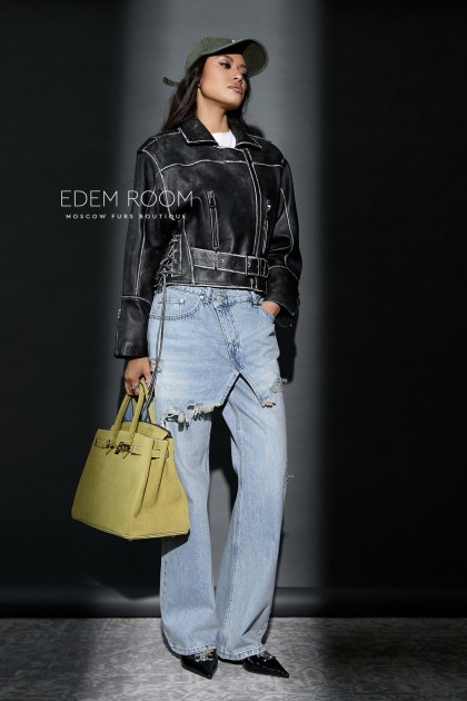 косуха из винтажной кожи