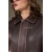 коричневая куртка из винтажной кожи