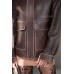 коричневая куртка из винтажной кожи