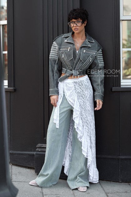 молодежная кожаная косуха