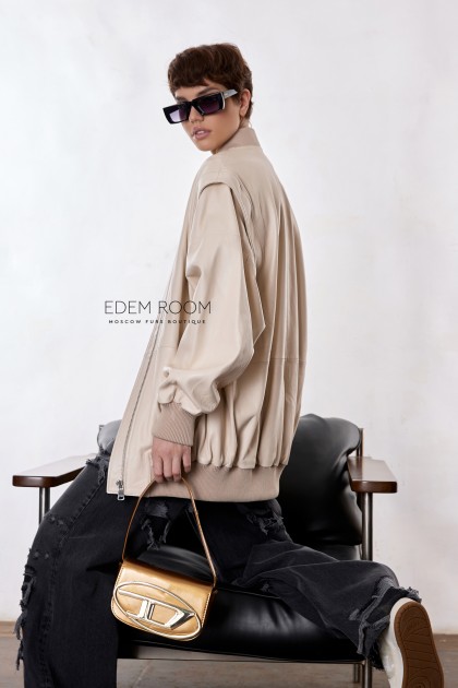 кожаная куртка - жилет 2в1