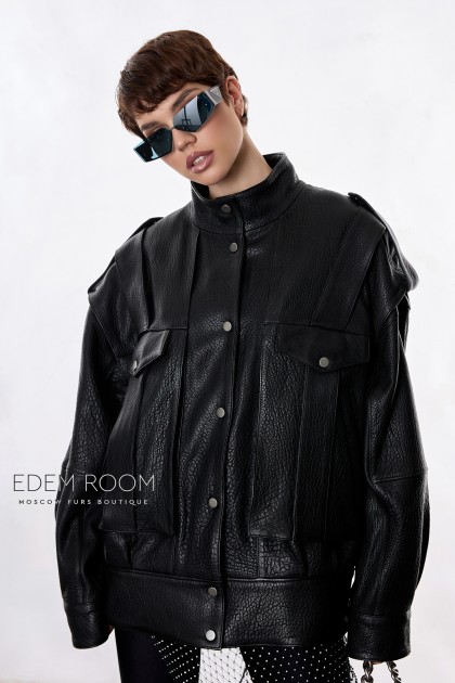 модная куртка из натуральной кожи joomba