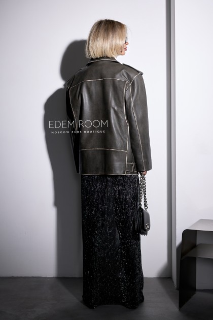 кожаная куртка - косуха из винтажной кожи