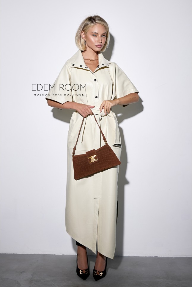 Кожаный плащ - жилет под пояс Кожаный плащ - жилет под пояс