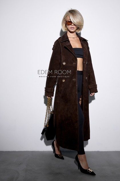 Тренч из замши