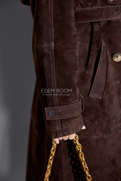 Тренч из замши