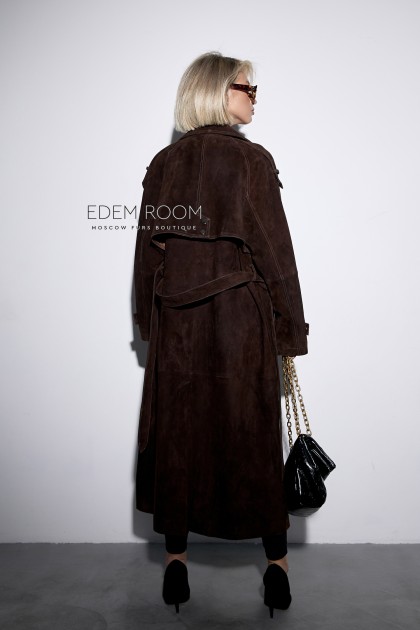 Тренч из замши