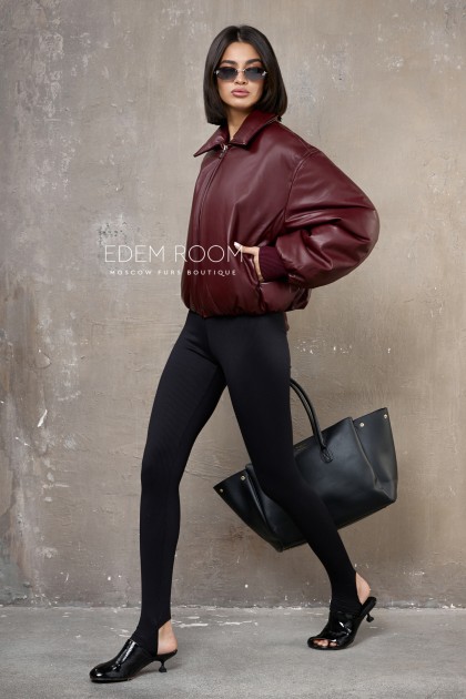 кожаный пуховик - куртка кожаный пуховик - куртка