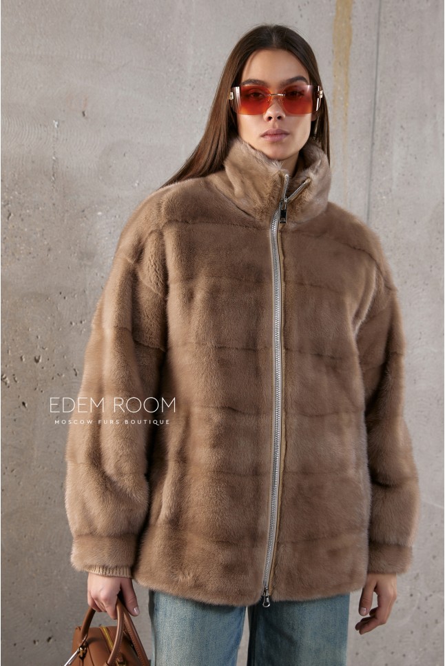 норковая куртка на молнии норковая куртка на молнии