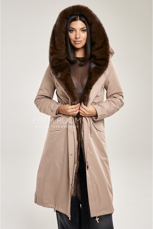 Парка - пальто с норкой