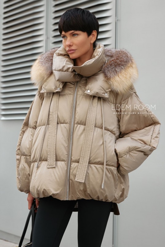 куртка - пуховик с капюшоном