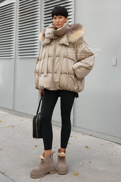 куртка - пуховик с капюшоном