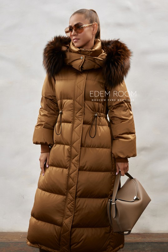 удлинённый пуховик - пальто