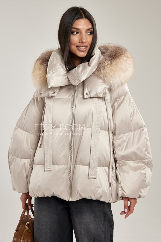куртка на пуху с мехом