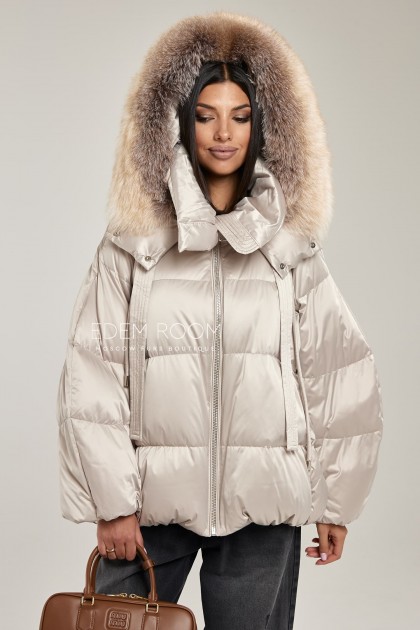 куртка на пуху с мехом