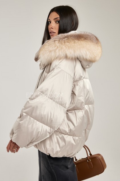 куртка на пуху с мехом