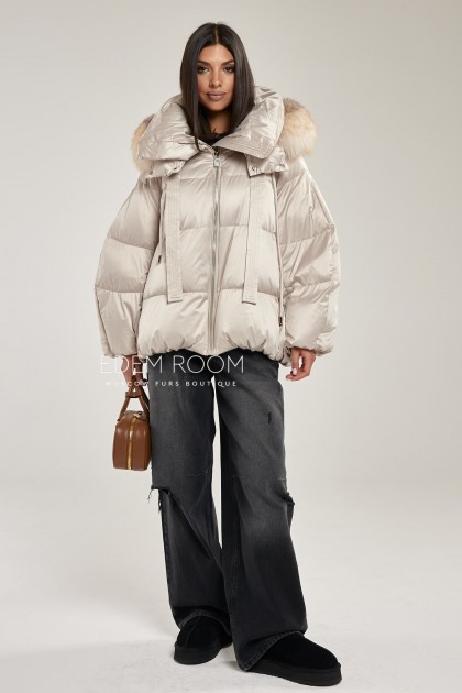 куртка на пуху с мехом