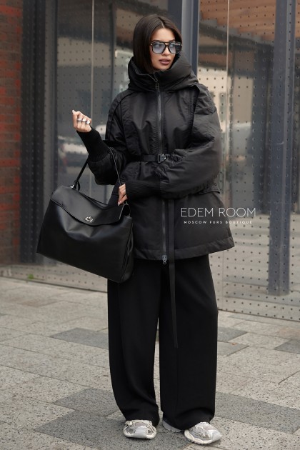 модный пуховик дубленка