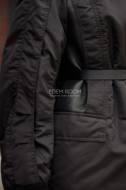 модный пуховик дубленка