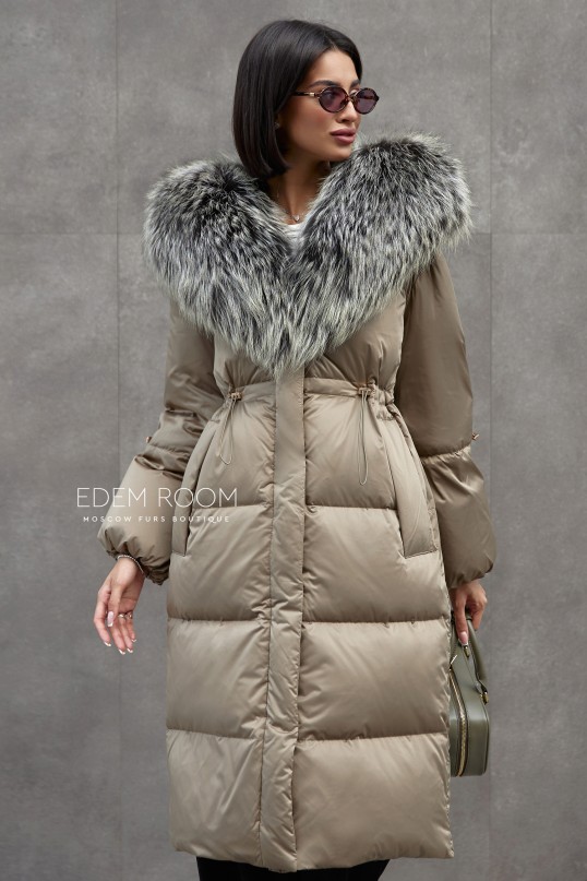 пуховое пальто с мехом