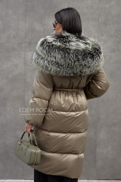 пуховое пальто с мехом
