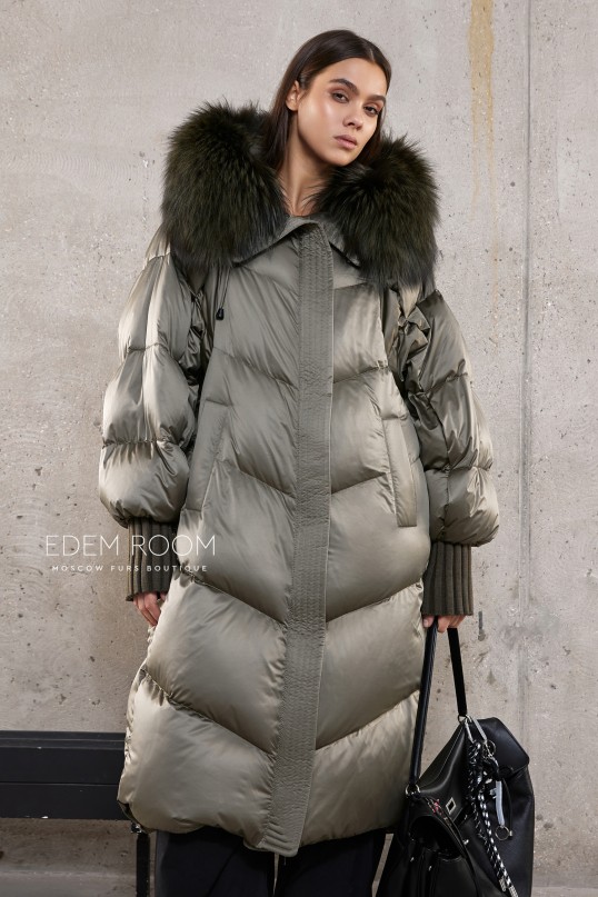 длинный пуховик с мехом длинный пуховик с мехом