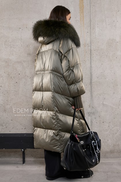 длинный пуховик с мехом длинный пуховик с мехом