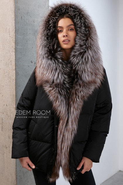 пуховая куртка с мехом
